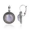 Fashion-charm earrings retro opal French buckle ear jewelry four colors purple black blue gray freeshipping