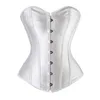 Taille Formateur Corset Satin Push Overbust Top Désossé Corselet Sexy Lingerie Noir Rouge Blanc À Lacets Bustiers Plus La Taille S-6xl J190701