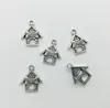 Partihandel 50st / Lot Dog House Charms Pendants Retro Smycken Tillbehör DIY Antik Silver Hänge För Armband Örhängen Keychain 19 * 16mm