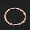 Ploting 18kgp rosa oro da 6 mm a catena a serpente piatta Collana bracciale hip hop man 16 18 20 22 24 26 28 30 32 pollici gioielli di moda