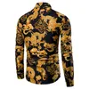 New Shirts Dragon Pattern Shirt Casual Fashion Long Sleeve Men Designer Shirts Camisa Masculina