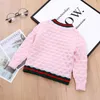 어린이 스웨터 복장 셔츠 + 치마 니트 착용 아기 소녀 의류 세트 소녀를위한 정장 가을 봄 어린이 면화 2 pcs 의류