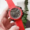 Relojes de lujo para hombre movimiento de cuarzo todo el dial funciona relojes edición de moda correa de silicona hombres deporte reloj militar diseñador waterp256Z