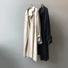 Kadın Trençkotlar Kadınlar Rahat Kruvaze Basit Klasik Uzun Ceket Kadın Chic Rüzgarlık Moda 2021 Güz / Sonbahar Paltolar