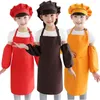 12Colors Children Kids Apron Pocket Kitchen Cooking Baking Painting Cooking Art Bib Children Plain Apron Kitchen ST676 100