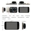 Dash Cam Dual Lens Full HD 1080P 4 "IPS Car DVR Telecamera per veicoli Videoregistratore per visione notturna anteriore + posteriore G-sensor Modalità parcheggio WDR