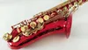 Professionelle neue Suzuki Tenor B Flat Musikinstrument Goldener Schlüssel Red Saxophon-Messingperlenknöpfe Mit mouthpie