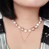 Bonito 11-12mm natural sul do mar kasumi rose necklace18inch, preço de atacado mulheres fábrica de jóias presente