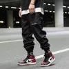 Favocent 2020 Höst Mens Sidofickor Byxor Harem Cargo Hip Hop Casual Male Joggers Fashion Streetwear Svart Orange Byxor