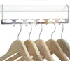 4PCS Magic Hangers Closet Space Saving Hangers Garderobs Klädhängare Arrangör Tunga kromhängare Uppdaterad Krok
