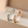 2021 hot sale 316L Titanium steel hollow The Great Wall design lovers Rings 0.3cm width for Women and Men jewelry free shipping PS5447