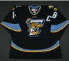 Vintage Men Jared Nightingale - Toledo Walleye ECHL Captains 'Club Game-Worn Jersey Hockey Jersey ou personnalisé n'importe quel nom ou numéro rétro Jersey