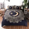 Feather Pattern Bedding Set Mandala Boho Bedding Cover Elephant Moose Pattern 2/3pcs Bed Set (No Sheet No Filling)