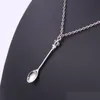 Collana a catena gioielli, oro, argento, Corona Mini Teiera Reale Alice Snuff collana, regalo delle donne Uomini Per Corona Spoon Collana