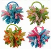 Ragazze coreane Korker Bow Flower Accessori per capelli Fermagli per capelli Corker Titolari coda di cavallo Nastri arricciati Fascia per capelli elastici PD007