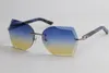 Randlose weiße Plank-Sonnenbrille, hochwertig, neue Mode, Vintage-Brille, Outdoor-Fahrbrille, Gravur, Linse 244 K