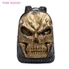 Mochila de designer Pinksugao Mochila de computador masculina 2020 nova moda mochila de caveira tridimensional em relevo grande bolsa de rosto fantasma