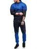 New Men Tracksuit 2 Pieces Set Fashion Hoodies And Fitness Pants Male Hooded Sweatshirt Jacket Jogger Sportswear Mens Clothes