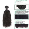 Brasileiro Kinky Curly cabelo humano Pacotes Non Remy Cabelo Humano Weave Kinky Curly Pacotes Natural Color Hair Extensions 8-28 polegadas