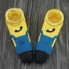 New Minions silicone smoking pipes cute Cartoon design food grade hand water pipe with glass bowl Tobacco hookah smoking Accessories