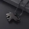 LKJ9743 Forme d'éléphant de couleur noire avec vis pour cendres d'urne commémorative médaillon bijoux de crémation pour animaux de compagnie pour cendres d'animaux souvenir 3880785