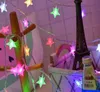 10m 6m 4m 3m Pequenos estrelas de cinco pontas de cinco pontas estrelas com miçangas de férias de férias de natal decoração luzes de cordas