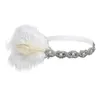 Headpiece Pena Flapper Headband Great Gatsby Headdress Vintage Cabelo Clipes para Mulheres Accesorios Para El Cabello