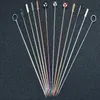 10pcs/lot Free shipping 304 Stainless steel cocktail wine needle sign fruit toothpick fork Bar bartending tool 4 colors