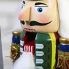 30 CM Notenkraker Puppet Soldaten Houten Beeldje Kerst Desktop Decoratie Venster Showcase Home Decor Ornamenten Kerstcadeau SN3797