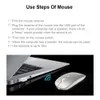 1PC bezprzewodowe myszy USB Szybkie ładowanie mocy Ratowanie notebooka Mute Desktop Computer Gaming Bluetooth Mouses T1912107564709