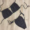 Seksi Bandeau Brezilyalı Bikini 2019 Oymak Pileli Mayo Kadın Mayo Kadınlar İki Adet Bikini Set Bather Mayo