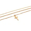 Многослойные Juses Cross Counte Collece Gold Chain Chokers Ожерелья Woomen Fashion Jewelry Will and Sandy