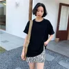 Summer Solid Cotton Women T-shirt Loose Bottoming Female O-Neck Basic Tops Shirt Casual Short Sleeve Femme 6 Colors vs007