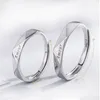 Kobiety Mężczyźni List Amour Otwarty Pierścień Sterling Silver Letter Pierścień Prezent Dla Love Para Mody Biżuteria Akcesoria
