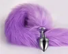 40 cm Fox Tail Metallic Anal Plug Sexig Plush Hair Clip Ear SM -spelare Cosplay Vuxna spel Par Flirting Sex Toy Anal Dilator Y1906019182