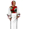 ビンテージドレス新しいスタイルのアフリカのドレス女性vestidos Petal Sleeveアフリカの服Dashiki Party Deskeses Wy2702