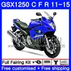 바디 블루 블랙 SUZUKI Bandit GSX1250F GSX1250FA GSX1250 C 11 12 13 14 15 310HM.24 GSXF1250 GSX1250C 2011 2012 2013 2014 2015 페어링