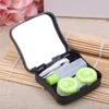 Contact Lens Case With Mirror Symbols Portable Holder Lenses Box Travel Contact Lens Container Kit Random Color