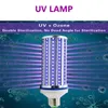 최신 60W UV 살균 Llight 소독제 LED E27 UVC 살균 전구 오존 무료 램프 원격 제어 타이밍 비율 99 %