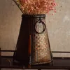 Flower Pot Bambu Vase Vävt Retro Växthållare Vintage Hem Dekorativa Tillbehör Handgjorda Konsthantverk Miljövänligt