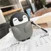 Cute Cartoon Penguin Panda Słuchawki Ochronna Case Bezprzewodowy zestaw słuchawkowy Bluetooth 1/2/3 Generowanie silikonowe miękkie etui