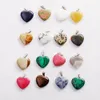 Fashion hot Love Heart Shape stone mix Color Pendants Loose Beads for Bracelets and Necklace DIY Jewelry making for Women Gift free