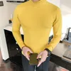Mens Pullover Sweater Long Sleeve Turtleneck Spring Autumn Knit Tops Male Slim Fit Bodycon Knitwear Sueter Hombre 3XL