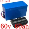60V Lithium battery pack 2000W 3000W 4000W electric scooter 60AH bicycle li-ion use LG cell