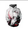 Yeni Moda Yaz Tasarımcı Kapüşonlular Erkek Kadınlar 3D Casual Hoodie Kapşonlu Tokyo Ghoul Harajuku Kazaklar R0559