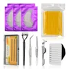 Micro Brushes Lash Holder Plate Individual False Eyelash Tweezers Under Eye Pad Eye Lashes Grafting Beauty Tool Kit