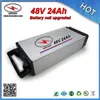 48 فولت بطارية ليثيوم حزمة 24Ah عن الدراجة الكهربائية دراجة بنيت في 3.7V 3000MAH 18650 خلية حالة الألومنيوم 48V 13S 30 أمبير BMS