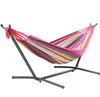 Polyester Outdoor Portable Hammock Set med stativfärgglada hängmattor utomhusmöbler hela2294118