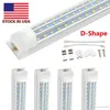 25 Pack Double Row Integrated T8 8FT LED Tube Light Cold White 90W Clear Lens LED Shop Light