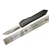 Высокий автоматический тактический нож D2 Сталь 3,5 "Танто -точка сатиновый лезвие углеродное волокно T6061 Ручка EDC Pocket Lique с ремонтным инструментом